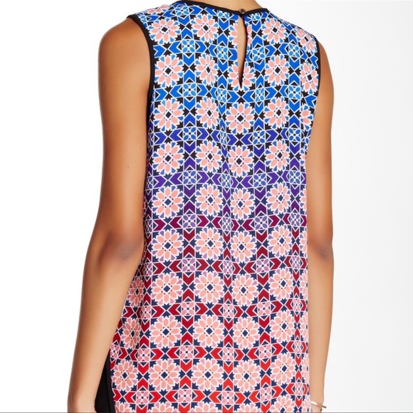 Vince Camuto Sleeveless Valencia Tile Ombre Size S - Picture 2 of 4